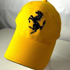 Ferrari Hat Cap IDEA Logo Spellout Strapback